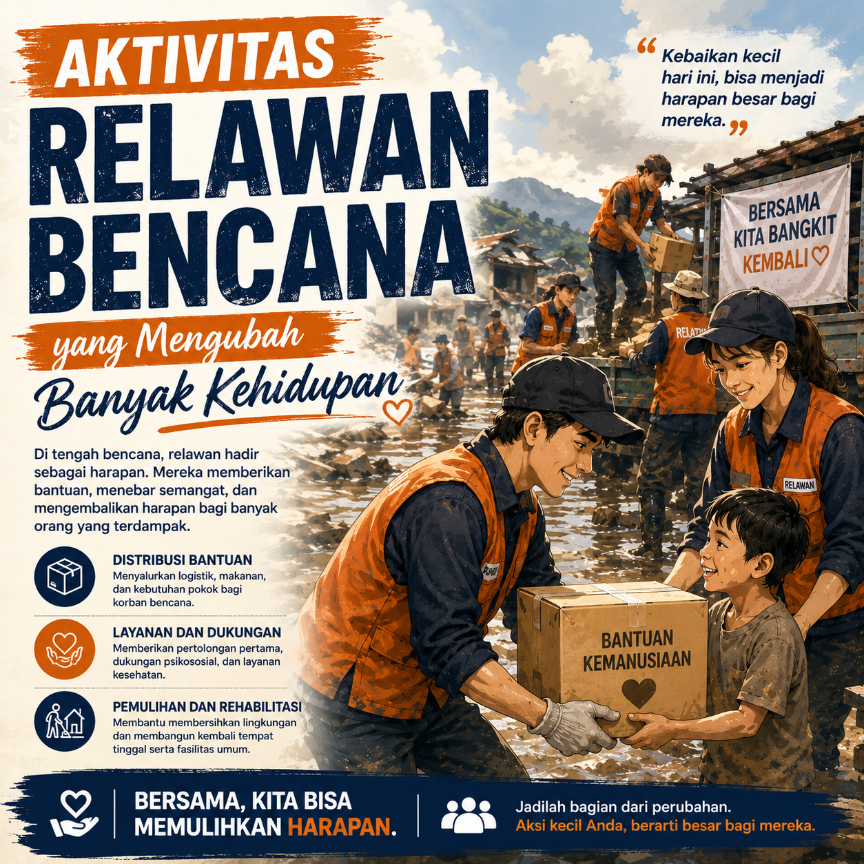 Aktivitas Relawan Bencana yang Mengubah Banyak Kehidupan