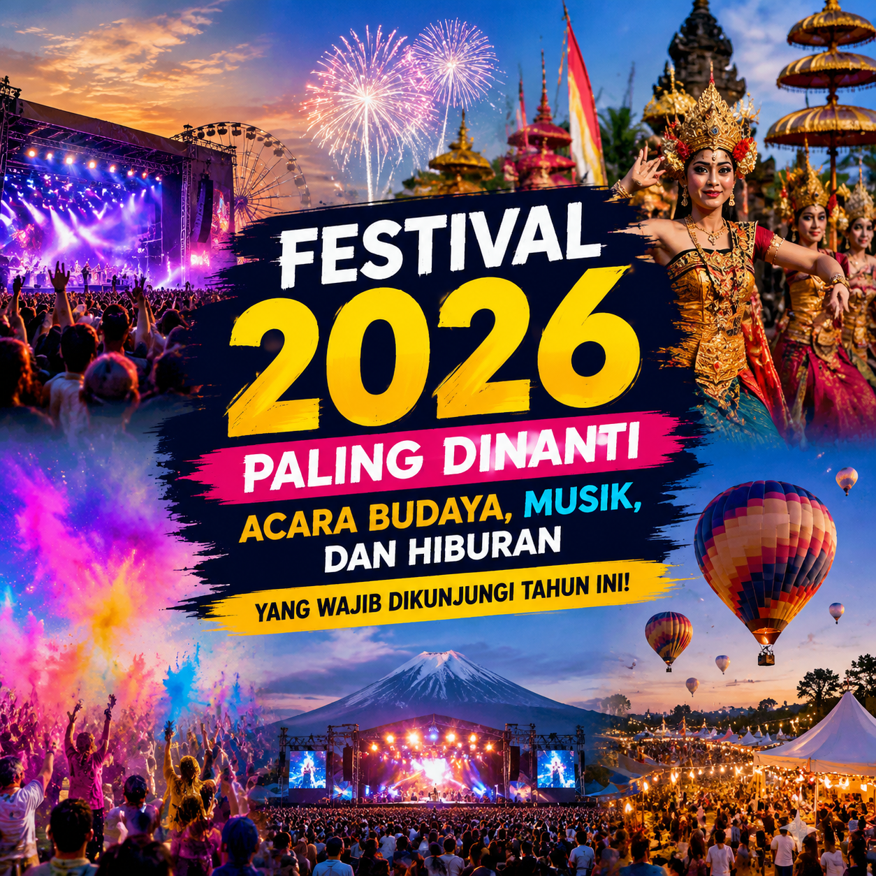 Festival 2026 Paling Dinanti: Acara Budaya, Musik, dan Hiburan yang Wajib Dikunjungi Tahun Ini